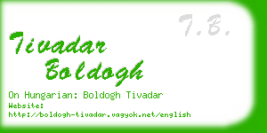 tivadar boldogh business card